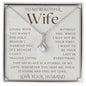 To My Wife Necklace, Anniversary Gift, Wife Gift Ideas, Gift From Husband, Wife Birthday Gift, Romantic Gift Wife, Anniversary Wife