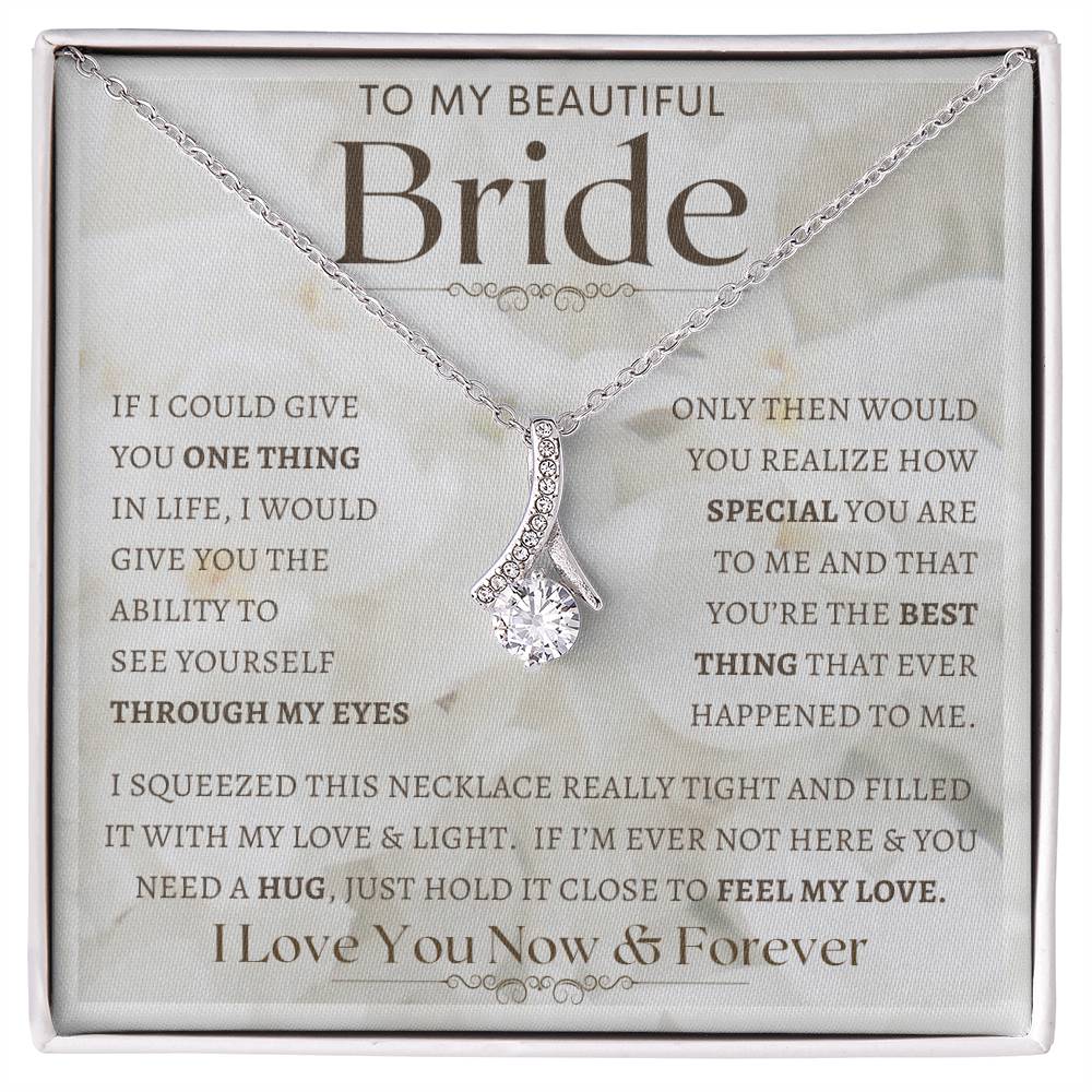 To My Bride Necklace, Anniversary Gift, Wife Gift Ideas, Gift From Husband, Wife Birthday Gift, Romantic Gift Wife, Anniversary Wife