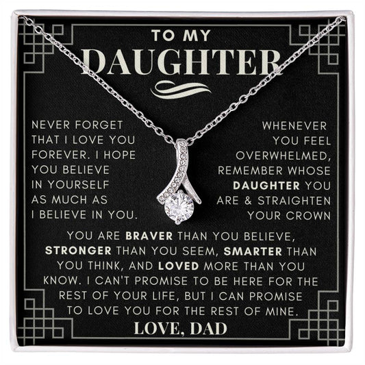 To My Daughter, Daughter Necklace, Daughter Birthday, Daughter Christmas Gift, Daughter Gift Ideas, Father Mother Daughter Gift