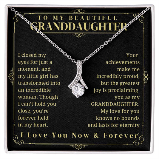 To My granddaughter - Granddaughter Gift - Granddaughter Necklace - Birthday Necklace - Graduation Gift - Gift from Grandma/Grandpa, Granddaughter gift