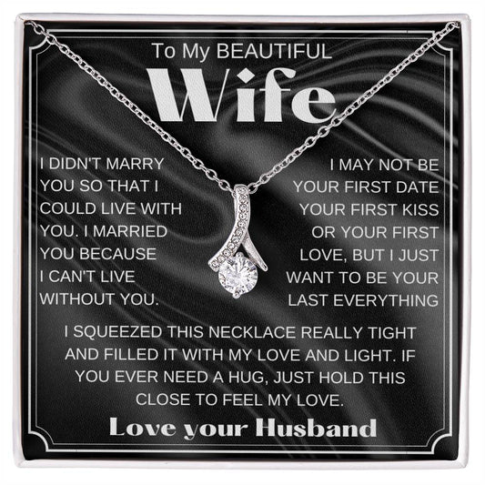 To My Wife Necklace, Anniversary Gift, Wife Gift Ideas, Gift From Husband, Wife Birthday Gift, Romantic Gift Wife