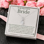 To My Bride - Bride Gift From Groom, Wedding Day Gift, Groom to Bride, Jewelry Gift from Groom to Bride, Beautiful Bride Necklace, To My Bride From Groom