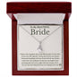 To My Bride - Bride Gift From Groom, Wedding Day Gift, Groom to Bride, Jewelry Gift from Groom to Bride, Beautiful Bride Necklace, To My Bride From Groom