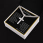 To My Grandson - Cuban Chain with Artisan Cross Necklace