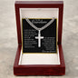 To My Grandson - Cuban Chain with Artisan Cross Necklace
