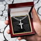To My Grandson - Cuban Chain with Artisan Cross Necklace