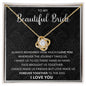 To My Beautiful Bride | Love Knot Necklace