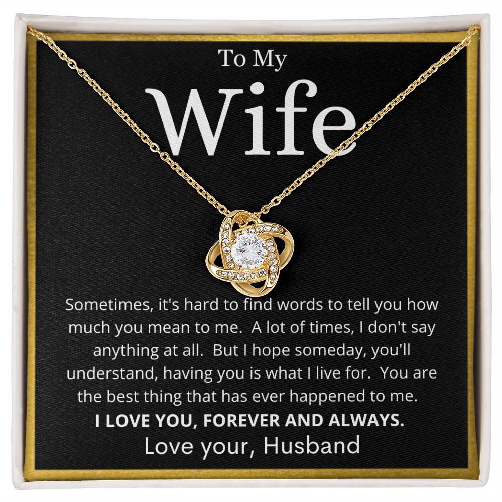 To My Wife | Love Knot Necklace.