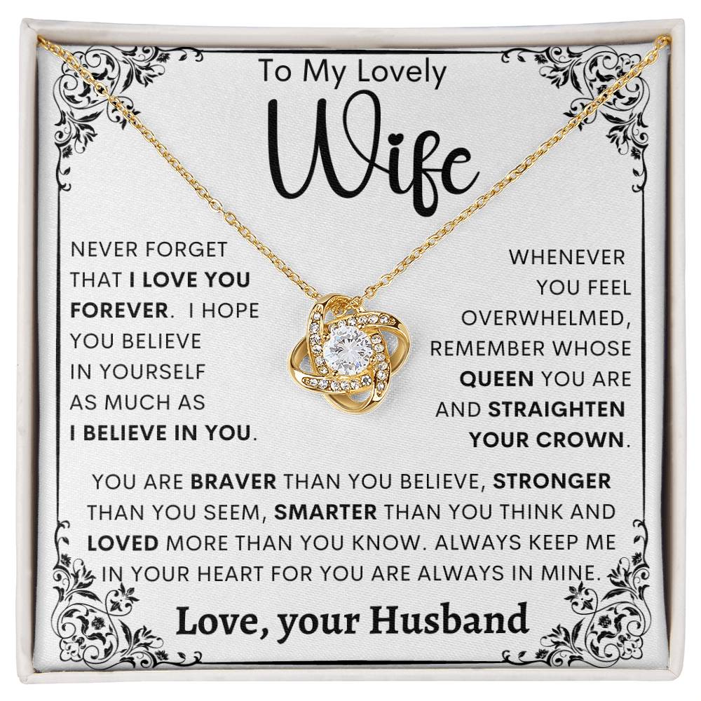 To My Wife - Love Knot Necklace