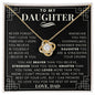 To My Daughter, Daughter Necklace, Daughter Birthday, Daughter Christmas Gift, Daughter Gift Ideas, Father Mother Daughter Gift