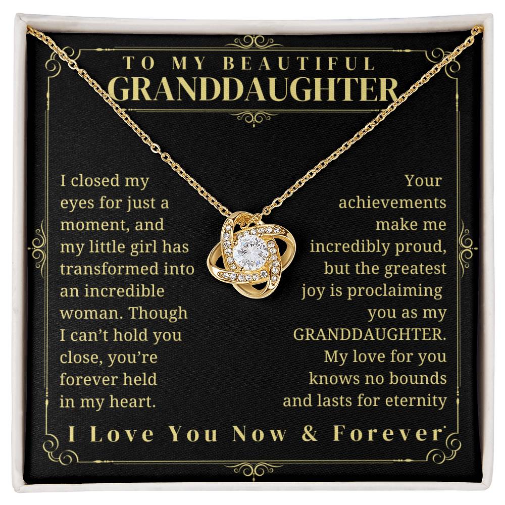 To My Granddaughter - Granddaughter Gift - Granddaughter Necklace - Birthday Necklace - Graduation Gift - Gift from Grandma/Grandpa, Granddaughter gift