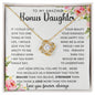 To My Amazing Bonus Daughter | Love Knot Necklace