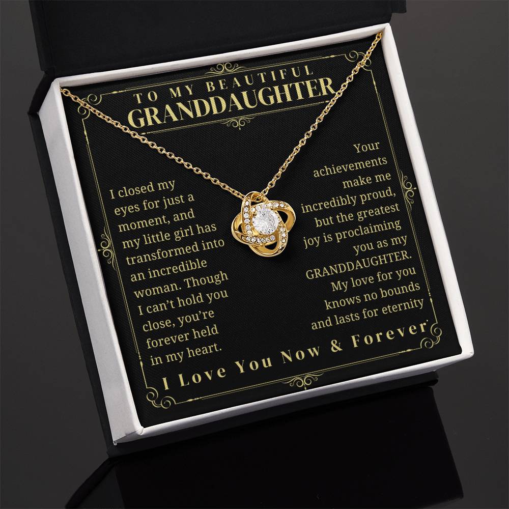 To My Granddaughter - Granddaughter Gift - Granddaughter Necklace - Birthday Necklace - Graduation Gift - Gift from Grandma/Grandpa, Granddaughter gift