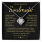 To My Soulmate Love Knot Necklace, Romantic Gift, Anniversary Necklace, Gift for Her, Meaningful Jewelry, Wife Gift Ideas, Gift From Husband