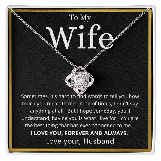 To My Wife | Love Knot Necklace.