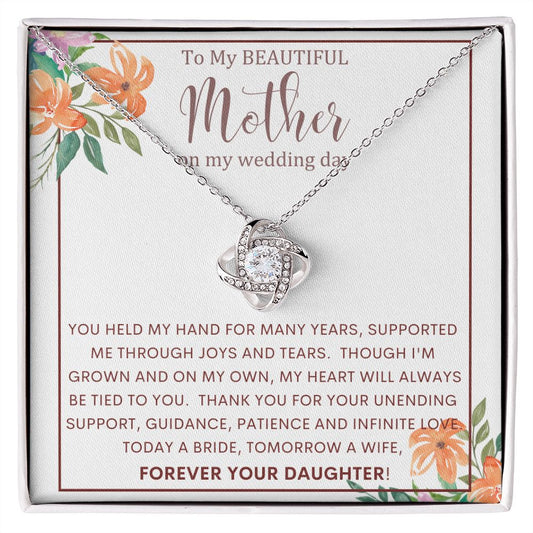 To My Beautiful Mother | Love Knot Necklace