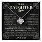 To My Daughter, Daughter Necklace, Daughter Birthday, Daughter Christmas Gift, Daughter Gift Ideas, Father Mother Daughter Gift