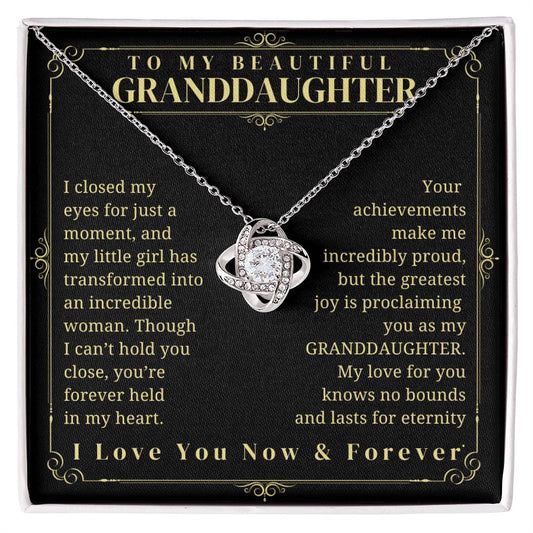 To My Granddaughter - Granddaughter Gift - Granddaughter Necklace - Birthday Necklace - Graduation Gift - Gift from Grandma/Grandpa, Granddaughter gift