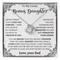 To My Bonus Daughter | Love Knot Necklace