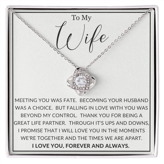 To My Wife | Love Knot Necklace