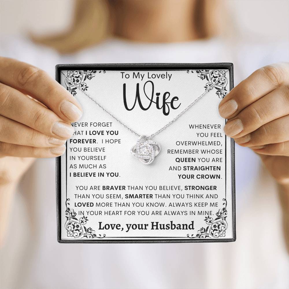 To My Wife - Love Knot Necklace