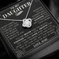 To My Daughter, Daughter Necklace, Daughter Birthday, Daughter Christmas Gift, Daughter Gift Ideas, Father Mother Daughter Gift