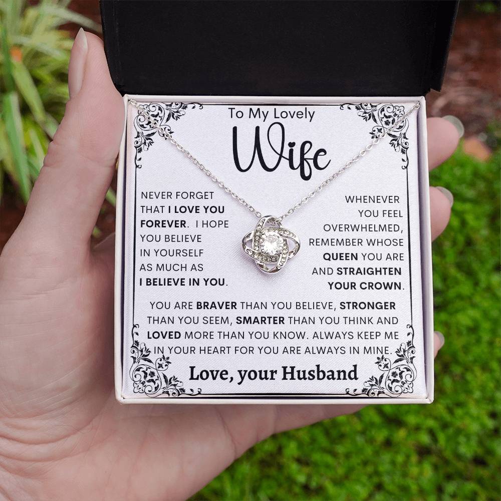 To My Wife - Love Knot Necklace