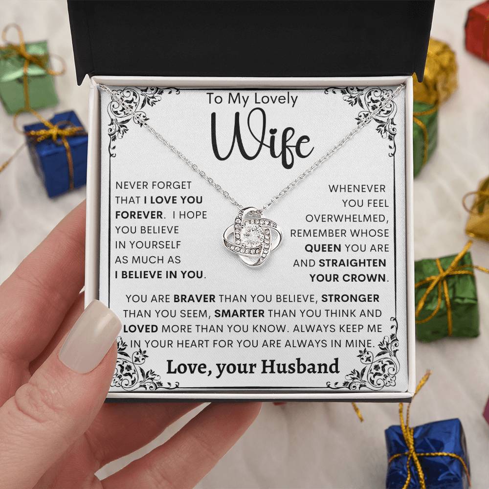To My Wife - Love Knot Necklace