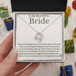 To My Bride - Bride Gift From Groom, Wedding Day Gift, Groom to Bride, Jewelry Gift from Groom to Bride, Beautiful Bride Necklace, To My Bride From Groom