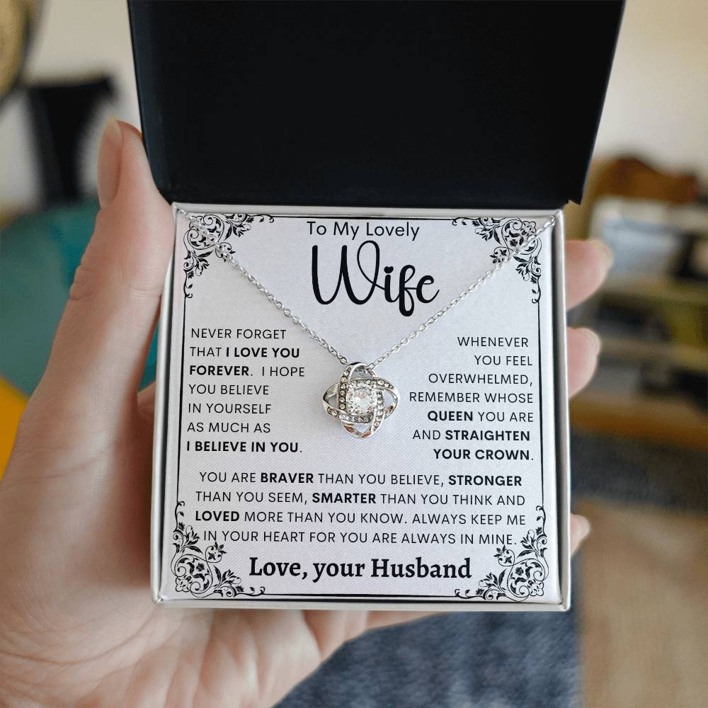 To My Wife - Love Knot Necklace