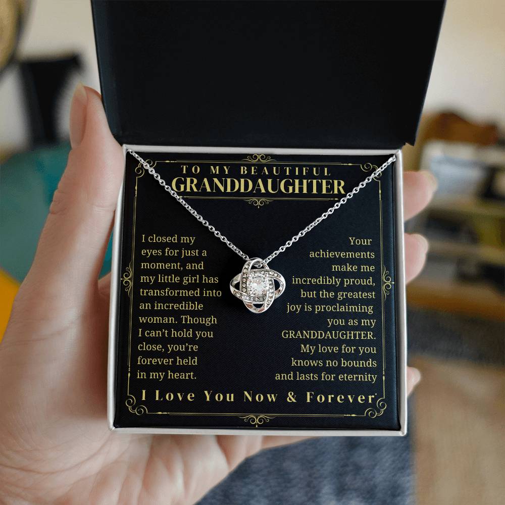 To My Granddaughter - Granddaughter Gift - Granddaughter Necklace - Birthday Necklace - Graduation Gift - Gift from Grandma/Grandpa, Granddaughter gift