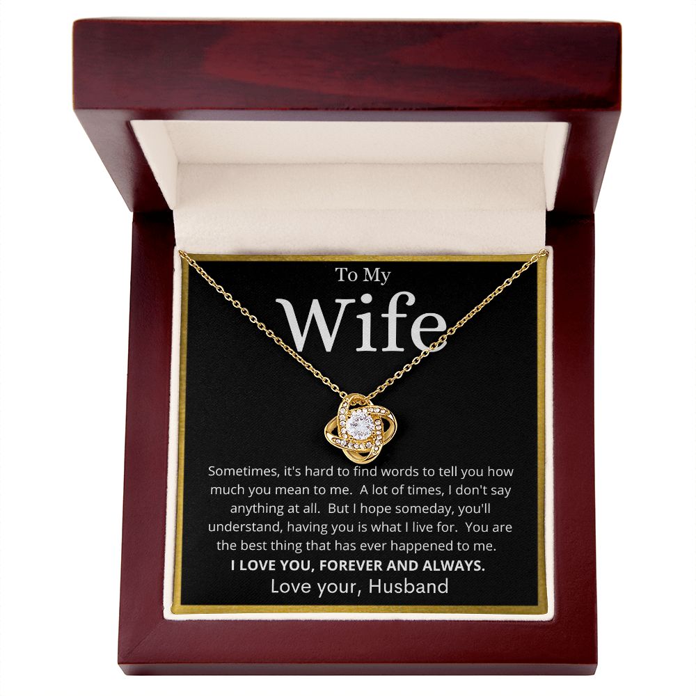 To My Wife | Love Knot Necklace.