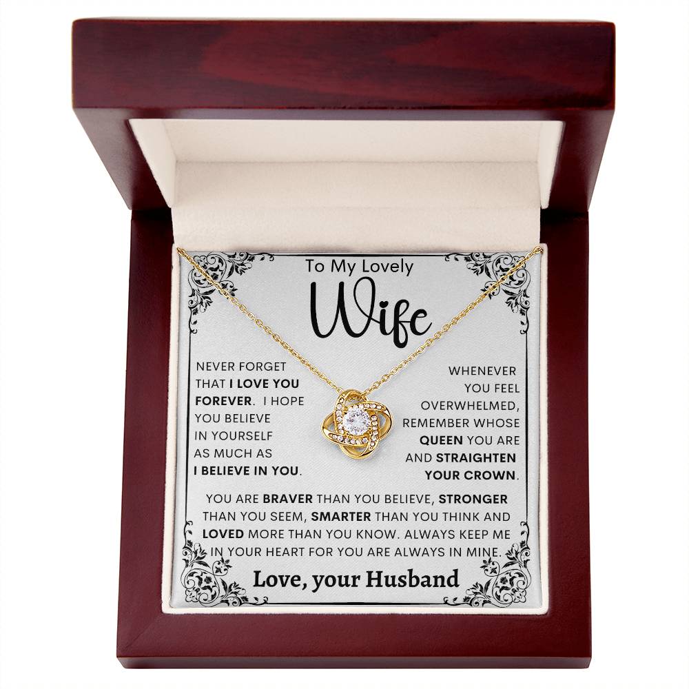 To My Wife - Love Knot Necklace