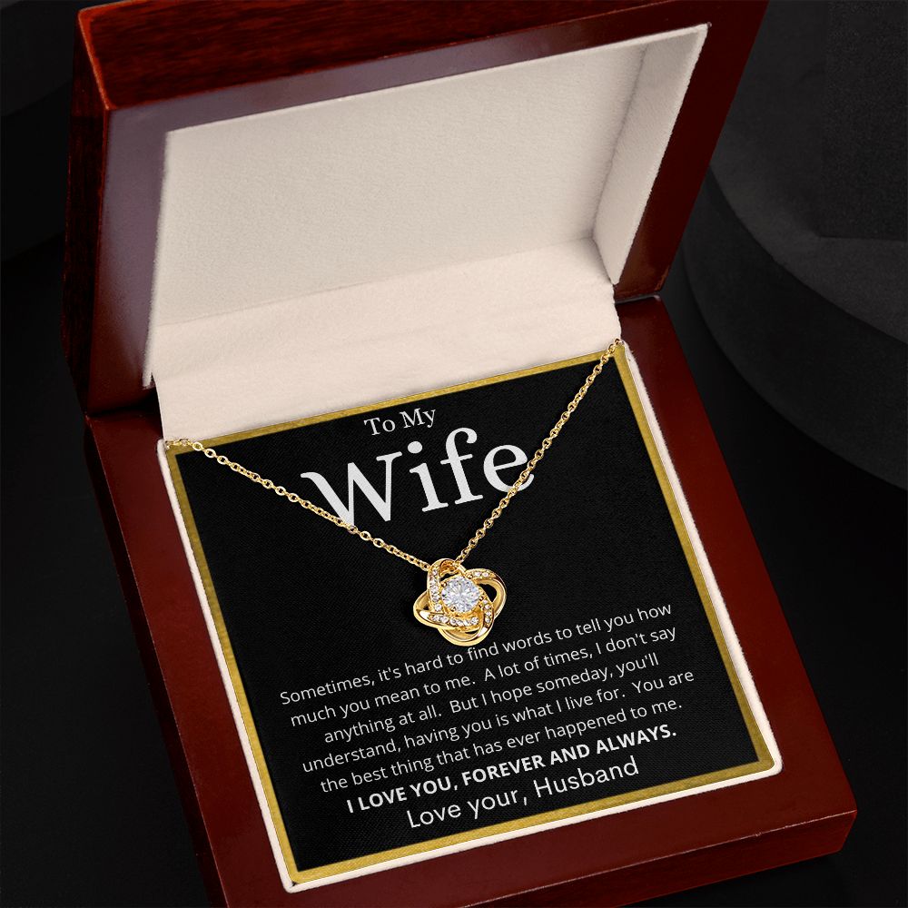 To My Wife | Love Knot Necklace.