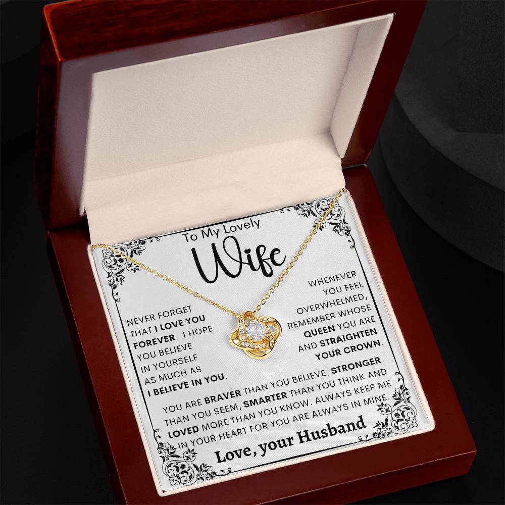 To My Wife - Love Knot Necklace