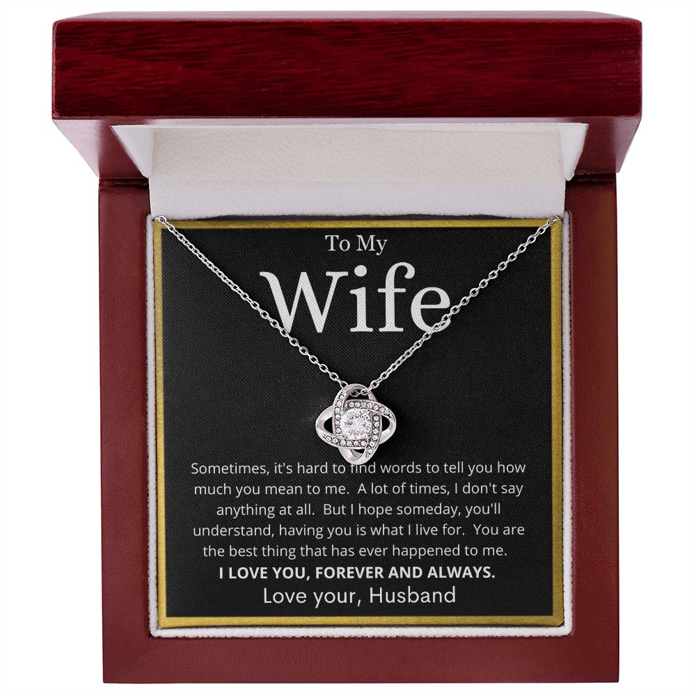 To My Wife | Love Knot Necklace.