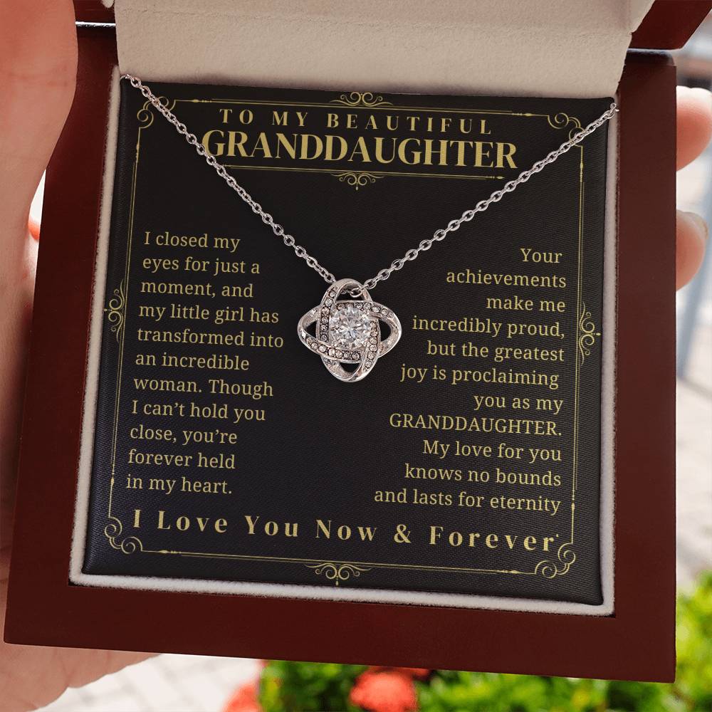 To My Granddaughter - Granddaughter Gift - Granddaughter Necklace - Birthday Necklace - Graduation Gift - Gift from Grandma/Grandpa, Granddaughter gift