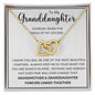 To My Granddaughter | Interlocking Hearts necklace
