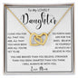 To My Lovely Daughter | Interlocking Hearts necklace