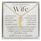 To My Wife Necklace, Anniversary Gift, Wife Gift Ideas, Gift From Husband, Wife Birthday Gift, Romantic Gift Wife, Anniversary Wife