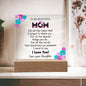 To My Beautiful Mom | Square Acrylic Plaque