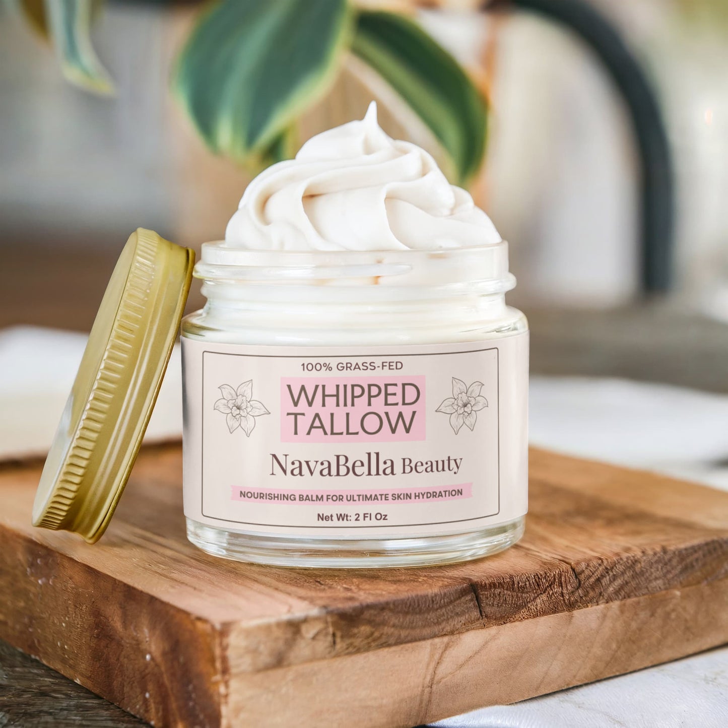 Whipped Grass-Fed Tallow Balm with Vanilla Bean