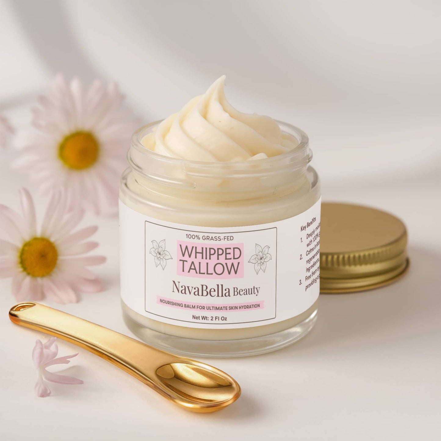 Whipped Grass-Fed Tallow Balm with Vanilla Bean
