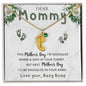 Dear Mommy | Custom Baby Feet Necklace with Birthstone