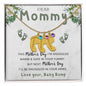 Dear Mommy | Custom Baby Feet Necklace with Birthstone