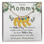 Dear Mommy | Custom Baby Feet Necklace with Birthstone