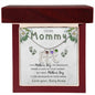 Dear Mommy | Custom Baby Feet Necklace with Birthstone