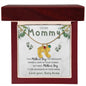 Dear Mommy | Custom Baby Feet Necklace with Birthstone