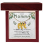 Dear Mommy | Custom Baby Feet Necklace with Birthstone