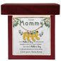 Dear Mommy | Custom Baby Feet Necklace with Birthstone